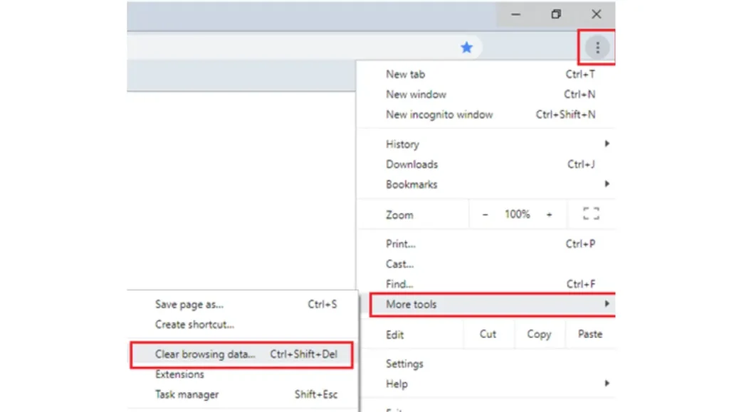 Clear Cache Data and Cookies